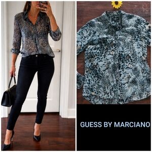 GUESS BY MARCIANO Animal PRINTED BUTTONS DOWN SHIRT ♠️